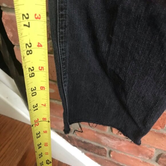 Hollister Ultra High Rise Mom Jeans Pockets Zip Fly Raw Hem Dark Wash Cotton 28 - Picture 10 of 13